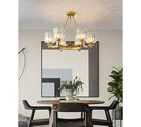 MRBVAOXVD Chandeliers,Led Round Light Ind | Modern Circular Elegance Prismatic Crystal Hangilight Traditional Liviroom Ceili- 6 Lightsall/D/6 Lights