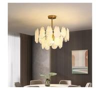 MRBVAOXVD Chandeliers, Lightp Nordic Simple Liviroom Diniretro French Hall Glass Modern Home Decoration/Chaeable/2 Layers D40Cm