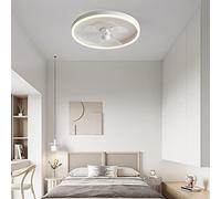 MRBVAOXVD Chandeliers,Low Ceilifans Withps Reversible 6 Speed Timer - Led Roundart Fan for Bedroom, Office, Lounge - Summer Mode/40Cm