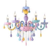 MRBVAOXVD Chandeliers,Modern Children's Lighting, Colorful Candy Light for Girls Bedroom and Room Decor/Colorful/6 Lights