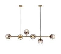 MRBVAOXVD Chandeliers,Modern Nordic Glass 6 Heads Molecular Light Adjustable Height Iron Ceilingp for Diniliviaisle
