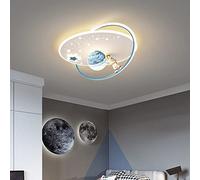 MRBVAOXVD Chandeliers,Nordic Astronaut Ceilingp - Cartoon Planet Astronaut Ceililight for Child Room Decor, Bedroom & Study Lightifixture/Blue a/Tri-Color Light