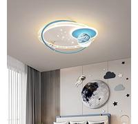 MRBVAOXVD Chandeliers,Nordic Astronaut Ceilingp - Cartoon Planet Astronaut Ceililight for Child Room Decor, Bedroom & Study Lightifixture/Blue B/Tri-Color Light