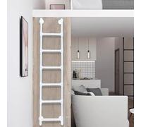 MRBVAOXVD Emergency Egress Ladder 8Ft Heavy Duty Window Well Basement Wall Mounted Hangiladders for High Attic Bed Metal Step 110Cm/43In