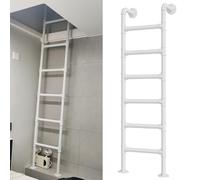 MRBVAOXVD Heavy Duty Wrought Iron Egress Basement Ladder for Window Well Wall/Floor Mounted Metal Step Ladder for Attic Bunk Bed S& Easy Escafits 110Cm/43In