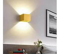 MRBVAOXVD Hertl Modern Led Wall Sconce Light Metal Colorful Cubic Wall Mount Lights 3.94’’ Wide Wallps,for Hallway Corridor Bedside/Yellow/White Light