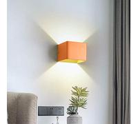 MRBVAOXVD Hertl Modern Led Wall Sconce Light Metal Colorful Cubic Wall Mount Lights 3.94’’ Wide Wallps,for Hallway Corridor Bedside/Orae/Warm Light