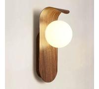 MRBVAOXVD Hertl Nordic Wall Sconce Glass Globe Wall Light, Geometric Wall Mountedp Bedroom Bedside Lightifixture, Liviroom Decor Sconces Indoor Wallps,for Liviroom/Walnut Grain