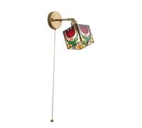 MRBVAOXVD Hertl Stained Glass Shade Wallps,1-Light Metal Adjustable Wall Lights Modern Bedroom Bedside Wall Lightifixture Nordic Bathroom Hallway Decoration Wall Sconces