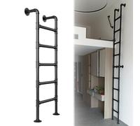 MRBVAOXVD Ladders,Heavy Duty Iron Fire Escaladder for Basement Egress Window Wall Mounted Step Ladder for Attic Garage Bunk Bed Straight Ladder with Window Well Access 3.3 9.8Ft/230Cm/91In