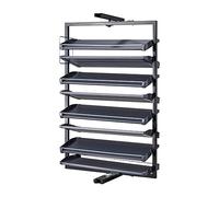 MRBVAOXVD Shoe Storage Cabinet - Slim Hallway Cupboard with 360° Rotatimetal Shoe Rack Organizer, Stackable Vertical Shelf for Space-Savientryway Storage/8 Flo