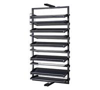 MRBVAOXVD Shoe Storage Cabinet - Slim Hallway Cupboard with 360° Rotatimetal Shoe Rack Organizer, Stackable Vertical Shelf for Space-Savientryway Storage/10 Flo