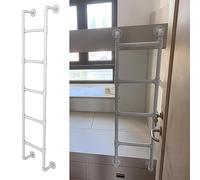MRBVAOXVD Stepladders,Egress Ladder Basement 39 47 51 57 61 67 Inch, Sturdy Heavy Duty Home Bed Side Ladder,Iversal Space-Savistep Climb Ladder, Attic Ladder for High Bed/White/110Cm/43.3 inch