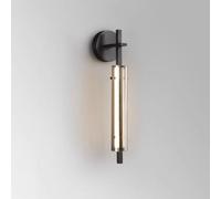 MRBVAOXVD Wallps,Abinlina Mid-Century Cylinder Fluted Glass Wall Sconce - Black Brass Wallp for Liviroom & Bathroom Lighting/Black/19.5"