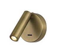 MRBVAOXVD Wallps,Hertl 350° Rotate Wall Spotlights Led Wall Mountedp, Bedside Readiwall Light, 3W Led Wallp, Adjustable Spotlight Round Wall Light Single Wallp 110-240V 3000K/Bronze