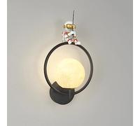 MRBVAOXVD Wallps,Hertl Child Room Wallp Cartoon Astronaut Sconce Led Wall Mount Lights Geometric Metal Wall Light Led 3000K Warm White Nordic Decolightiglass Ballfitting/K/K Color