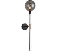 MRBVAOXVD Wallps,Hertl Mid Century Modern Wall Sconce Bathroomd Black Wall Light with Amber Glass Ball Bedside Lightoke Gray Lorod Linear Wall Mountp for Bedroom Liviroom Hallway Porch Corrid/Gray