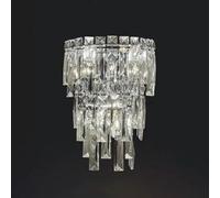 MRBVAOXVD Wallps,Hertl Modern Crystal Wall Light Fixtures Indoor Wall Sconced Chrome Bathroom Vanity Lights Lolinear Porch Hallway Wallp for Bedroom Liviroom Hotels Foyer Entryway/Chrome/28Cm