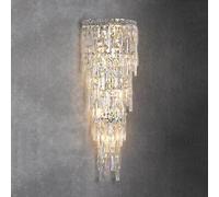 MRBVAOXVD Wallps,Hertl Modern Crystal Wall Light Fixtures Indoor Wall Sconced Chrome Bathroom Vanity Lights Lolinear Porch Hallway Wallp for Bedroom Liviroom Hotels Foyer Entryway/Chrome/76Cm