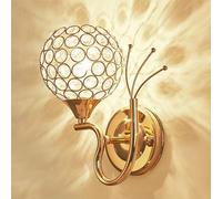MRBVAOXVD Wallps,Hertl Modern Crystal Wallpndentp Chrome Finish Bedroom Lightiattachment with Switch and Plug, E27 Socket, Very Fit with Liviroom with Liviroom/a