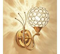 MRBVAOXVD Wallps,Hertl Modern Crystal Wallpndentp Chrome Finish Bedroom Lightiattachment with Switch and Plug, E27 Socket, Very Fit with Liviroom with Liviroom/B