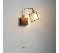 MRBVAOXVD Wallps,Hertl Modern Wallp Sconce with Pull Cord Switch Indoor Bedside Wall Light E27 Base Glass Shade Wallp Bedroom Liviroom Metal Lightifixture Adjustablep Body/K Color