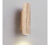 MRBVAOXVD Wallps,Hertl Natural Marble Wall Light Wood Farmhouse Hallway Wall Mountp Lolinear Modern Stcylinder Wall Sconce Indoor Lightifixture for Bedroom Bedside Liviroom/Cylinder/16 * 6Cm