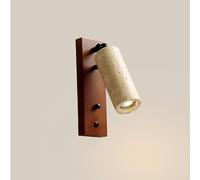 MRBVAOXVD Wallps,Hertl Natural Stwall Mounted Bedside Adjustable Readiled Light Sconce 5W Modern Marble Wallp with Switch Wood Rustic Wall Light for Bedroom Headboard Farmhouse Liviroom/Walnut Color
