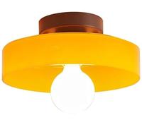 MRBVAOXVD Wallps,Hertl Orange Glass Fmount Ceililight Hallway Light Fixtures Round Dome Wall Sconces Mid Century Modern Close to Ceilingp for Bedroom Kitchen Bathroom Porch/Ooth Glass