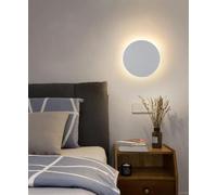 MRBVAOXVD Wallps,Hertl round Modern Led Wall Light Sconce White Nordicd Hallway Wall Lightiblack Bedside Wall Mountedp Metal Circle Ceililight for Liviroom Bedroom Stairway, 3000K Warm Light/White/8"/