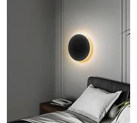 MRBVAOXVD Wallps,Hertl round Modern Led Wall Light Sconce White Nordicd Hallway Wall Lightiblack Bedside Wall Mountedp Metal Circle Ceililight for Liviroom Bedroom Stairway, 3000K Warm Light/K/8"/20Cm