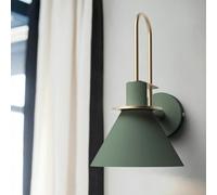 MRBVAOXVD Wallps,Hertl Wall Sconces Modern Cmetal Swall Lantern Kit Bedside Wall Mountp Sconce 1 Light Indoor Decoration/Green