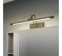 MRBVAOXVD Wallps,Led Wall Lights Indoor Bathroom Wallp Waterproof Mirror with Rocker Arm 180° Rotatable Iron Acrylic Foldilolinear for Liviroom Bedroom/Black Neutral Light/53Cm