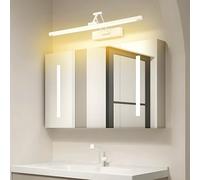 MRBVAOXVD Wallps,Led Wall Lights Indoor Bathroom Wallp Waterproof Mirror with Rocker Arm 180° Rotatable Iron Acrylic Foldilolinear for Liviroom Bedroom/White Warm Light/63Cm