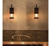 MRBVAOXVD Wallps,Led Wall Lights Indoor Industrial Retro Wallp Bedside Metal Blacked Rustic Wall Sconces Interior for Bedroom Farmhouse Corridor/B/2 Packs