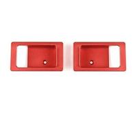 MRBVHGPKUT Car Door Handle for L&and R&Over for Defender 90 110 130 2004-2018 Aluminum Alloy Car Door Inner Door Bowl Handle Decoration(Style B Red 2 pcs)