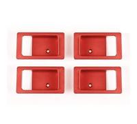 MRBVHGPKUT Car Door Handle for L&and R&Over for Defender 90 110 130 2004-2018 Aluminum Alloy Car Door Inner Door Bowl Handle Decoration(Style B Red 4 pcs)
