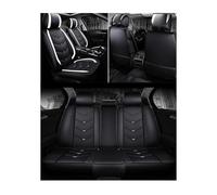 MRBVHGPKUT Car Seat Cushion For Hongqi Hs5 PU Leather Universal Car Seat Covers(Black White 5 PCS)