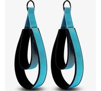 Mrchrogge Pilates Straps 1 Pair Pilates Double Loop Straps Yoga Straps Pilates Stretch Strap Resistance Band Grip Straps 2 Loops In One Yoga Straps (Blue)