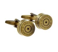 MRCUFF Bullet Shell Casing Army Police Pair of Cufflinks in a Presentation Gift Box & Polishing Cloth