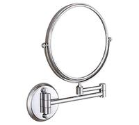 Two-Sided Swivel Wall Mount Mirror, Wall Mount Makeup Mirror, 1x/3x/5x/7x/10x Magnification, 8-Inch Round Bathroom Mirrors for Wall (color : Silver, Size : 7X)