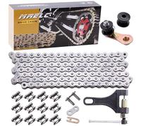 MRELC 420 Chain 102 Links Chain Roller Tensioner for CRF50 XR50 PW80 SSR Tao Tao Coolster Kazuma Baja Kayo NST SDG 50cc 70cc 90cc 110cc 125cc Pit Dirt Bike 4 Wheeler ATV Quad Go Kart Motorcycle Parts