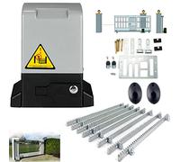 Mreryyse 550W Automatic Sliding Gate Opener 1200kg Electric Sliding Gate Opener Kit, Heavy Duty Rack Driven Gate Operator for Heavy Driveway Slide Gates with 2 Remote Control and 8 Rack