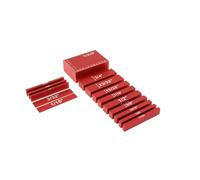 Mreryyse Metric Setup Blocks Height Gauge Set, 15pcs Aluminum Alloy Height Precision Measuring Blocks Set with Storage Case, Setup Bars for Table Saw Woodworking, Router and Jig Saw, Red