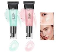 Mrettick 2 Colors Power Grip Primer, Hydrating Face Primer, Gel-Based Hydrating Face Primer with Hyaluronic Acid, Primer Face Makeup for Smoothing Skin, Gripping Makeup, Moisturizes, green