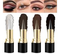 Mrettick 4 Colors Black Silver Grey Brown Gel Eyeliner Pencil Eye Black Face Paint Sticks Makeup Set, Natural Black Eyeliner Waterproof Smudge-proof All Day Eyeliner Makeup