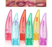 Mrettick Aloe Vera Lip Gloss, Long Lasting Nutritious Lip Balm Moisturizing Aloe Vera Lip Oil for Lip Treatment and Dry Lips, Color Changing Lipstick Tinted Lip Balm Set (B)