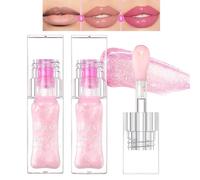 Mrettick Magic Color Changing Lip Oil, Warm Change Moisturizing, Long Lasting Nourishing Big Brush Lip Gloss (#1)