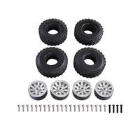 MRFVASD For MN For MN82 LC79 For MN78 D90 D91 D96 99S For WPL For Range For Feiyu For JJRC 1/16 1/12 Metal Six Wheel Drive Clip Tire Hub Tires RC RC Rims Hubs Tire(Silver)