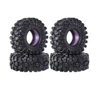 MRFVASD For TRX4M For Axial For SCX24 AX24 For FCX24 1/18 1/24 Silicone Inserts 1.3 Inch Large Soft Tire 74 * 28mm Muddy For Swamp Rc Car RC Rims Hubs Tire(Purple)